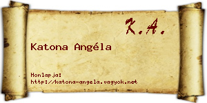 Katona Angéla névjegykártya