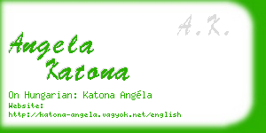 angela katona business card